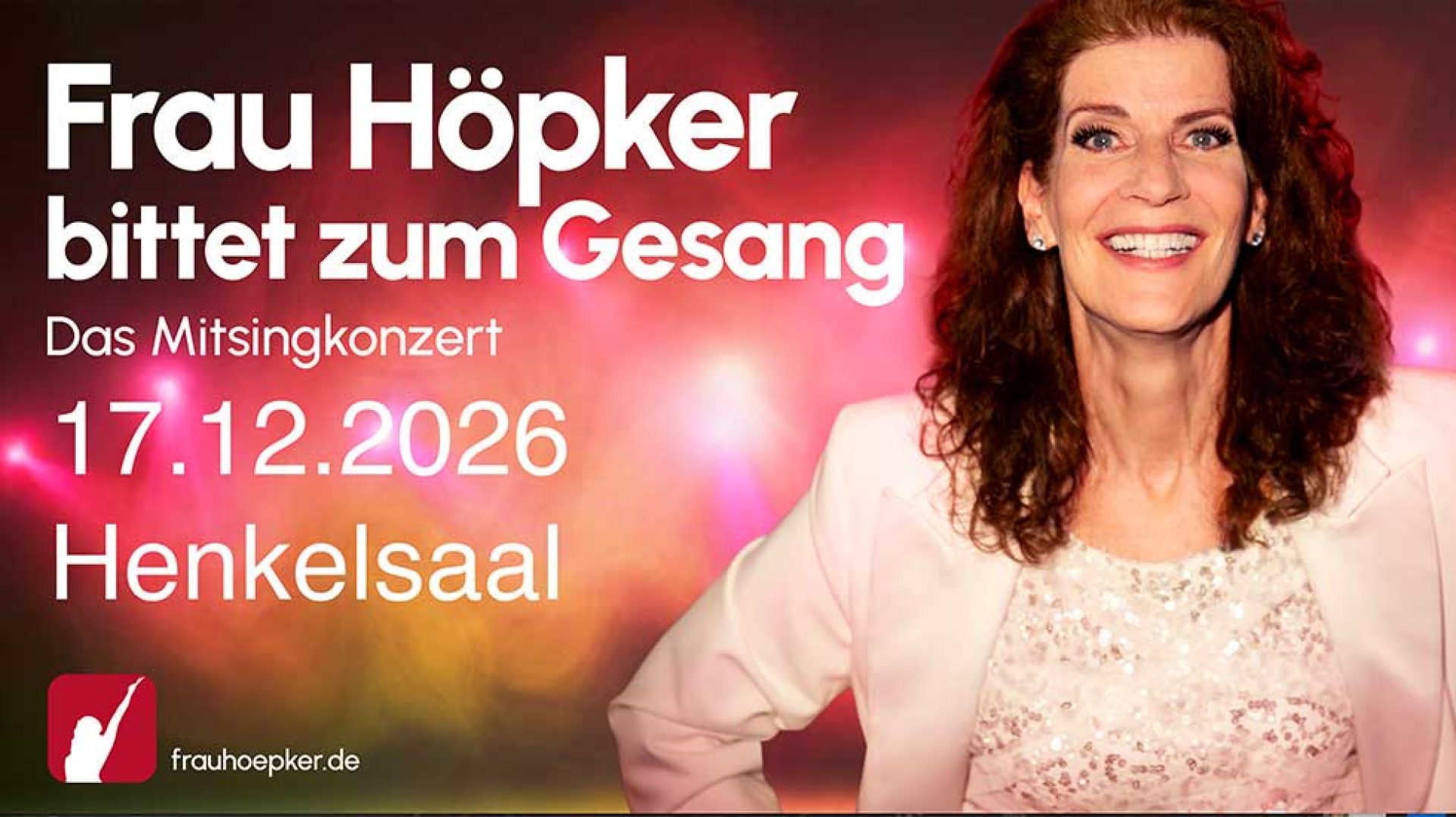 Frau H&ouml;pker bittet zum Gesang!